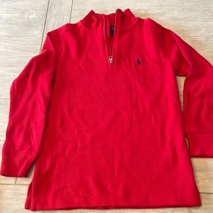 Red 1/4 Zip Polo boys sweater